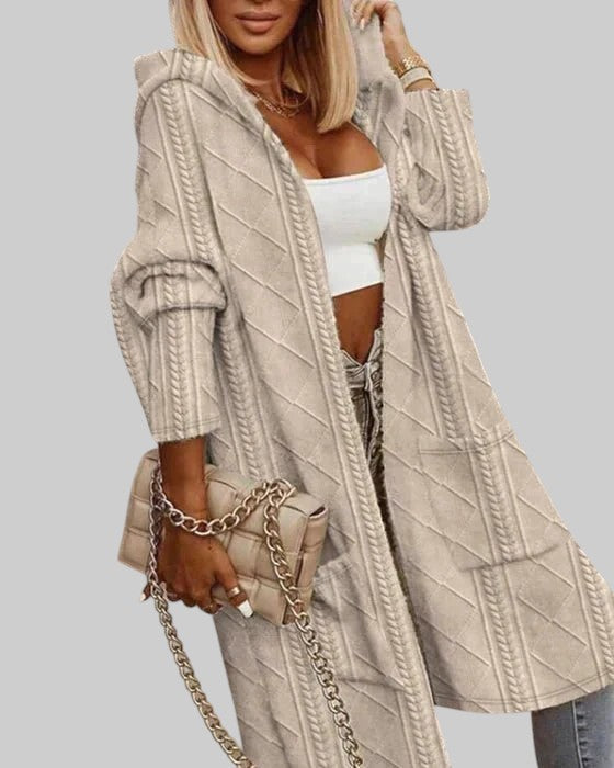 Йоана - Удължена жилетка с качулка за стил и комфорт