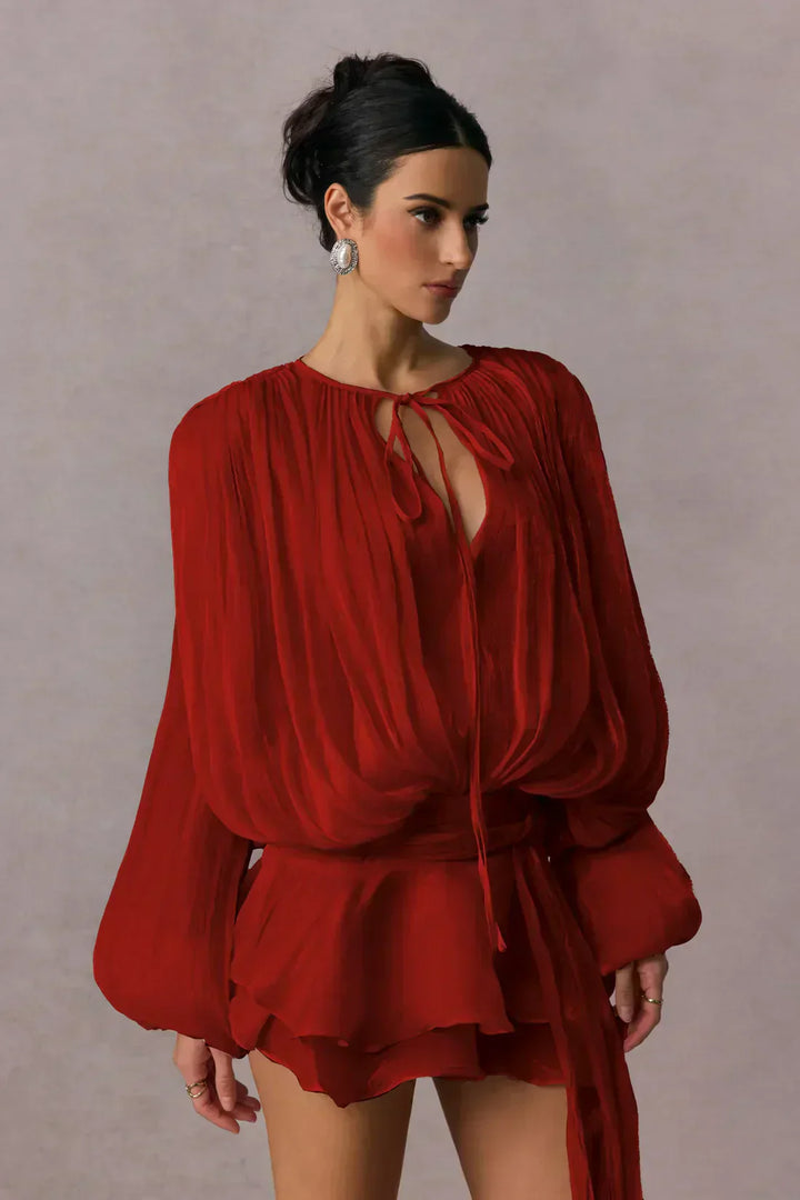 Лиджана | Стилна Бохо Кратка Рокля за Всекидневна Изтънченост