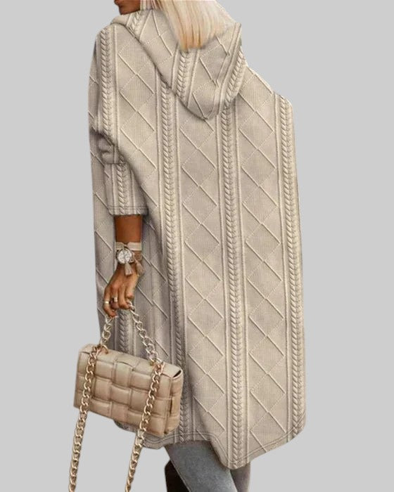 Йоана - Удължена жилетка с качулка за стил и комфорт