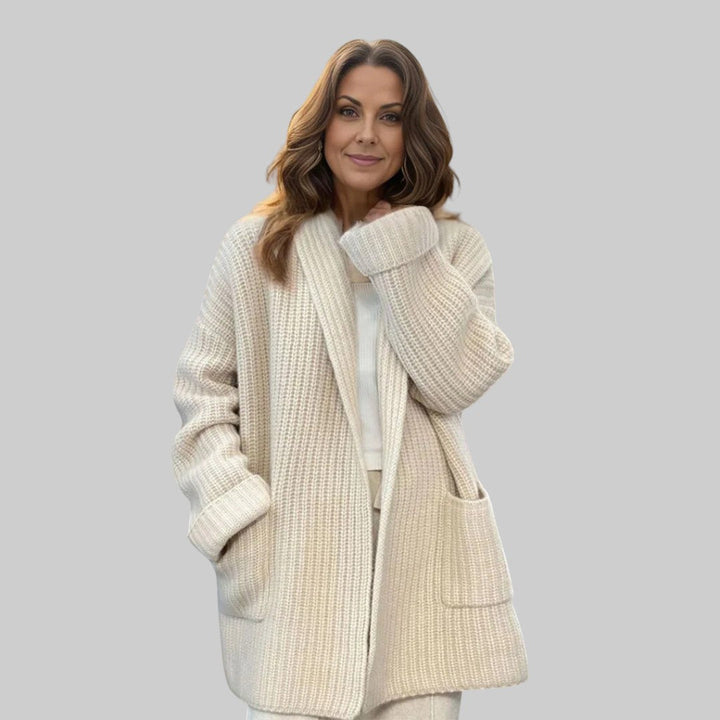 Зора - Стилен отворен пуловер за комфорт и елегантност