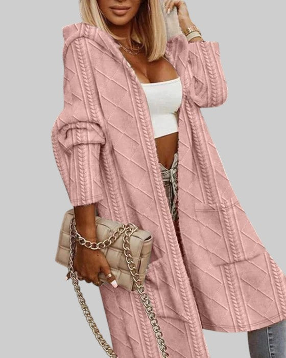 Йоана - Удължена жилетка с качулка за стил и комфорт