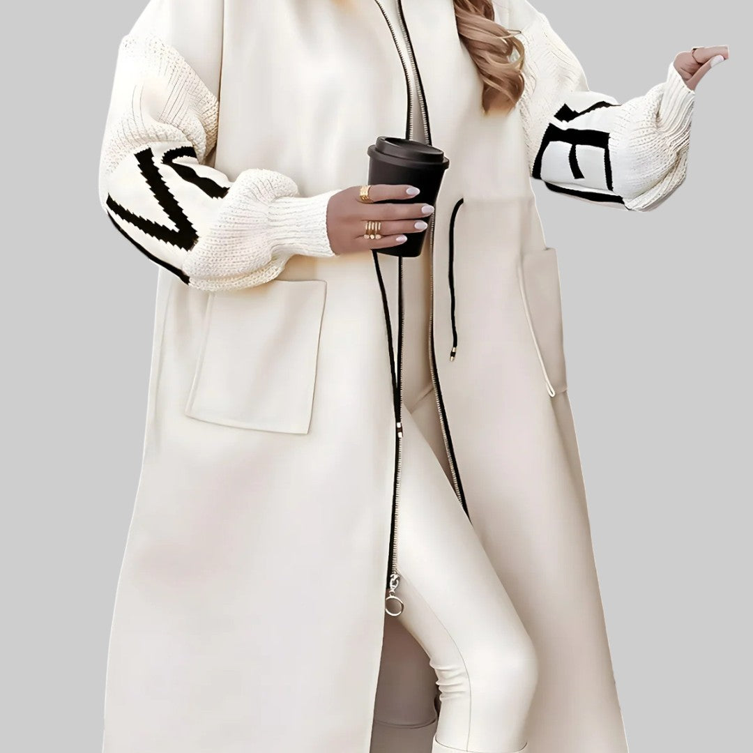 Йоана - Дамско яке с плетени ръкави за стил и комфорт