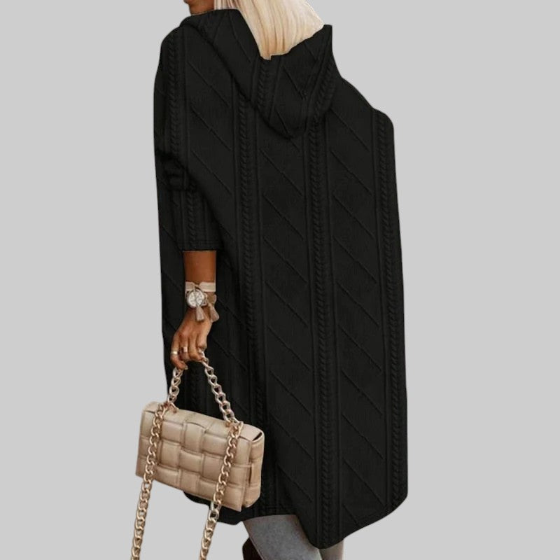 Йоана - Удължена жилетка с качулка за стил и комфорт