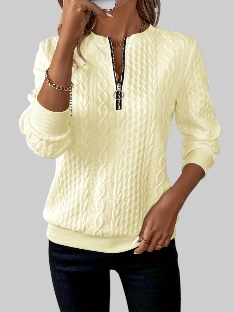 Йоана - Дамски пуловер с цип за стилен комфорт