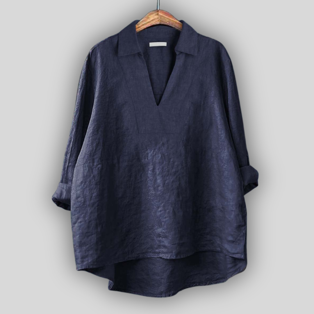 Линена блуза Сребриста Финеса за стилен комфорт