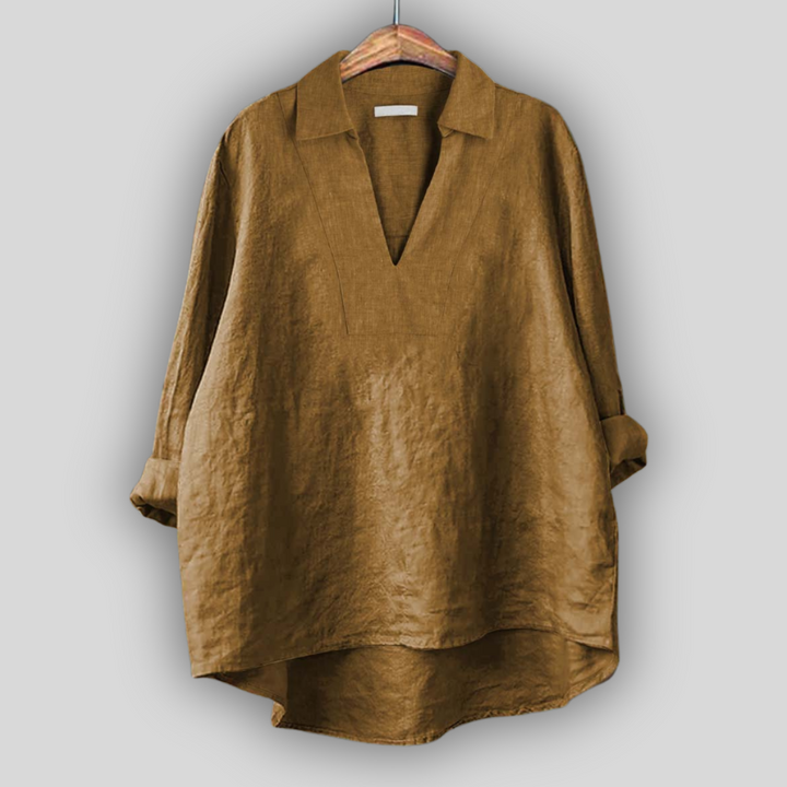 Линена блуза Сребриста Финеса за стилен комфорт