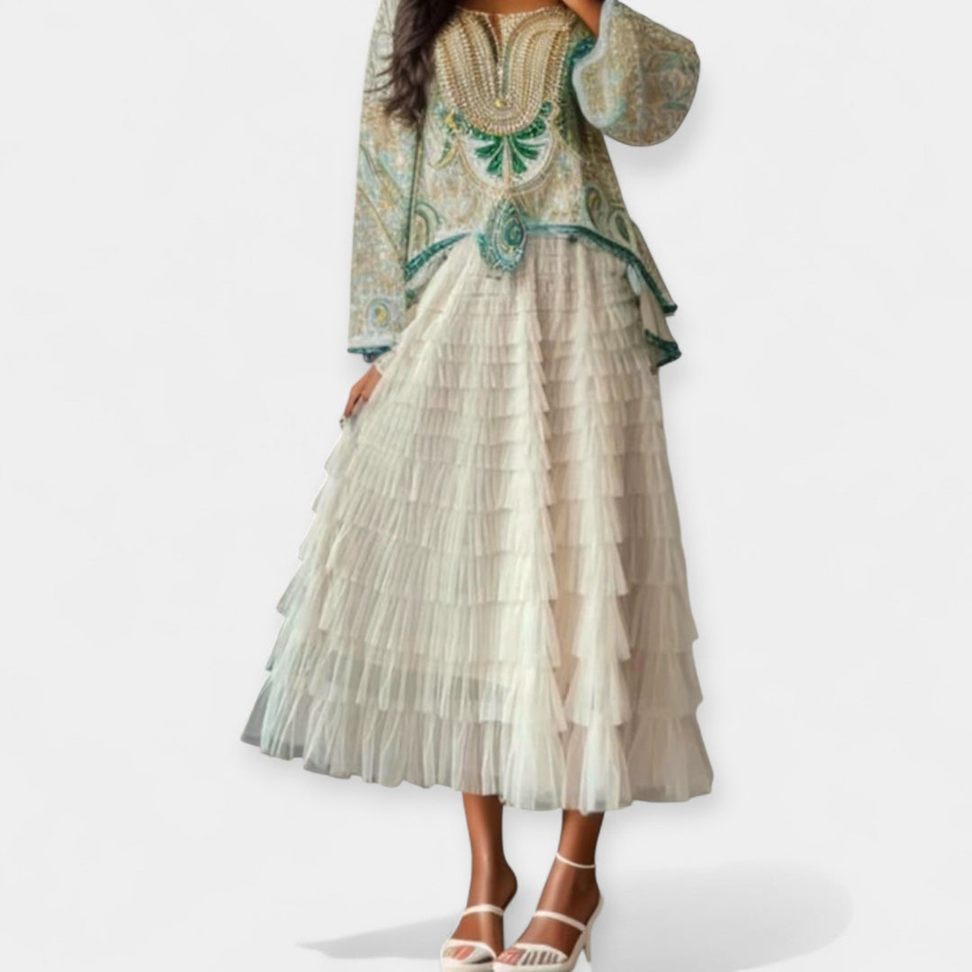 Елегантна пола с тюл за стилен и изискан вид