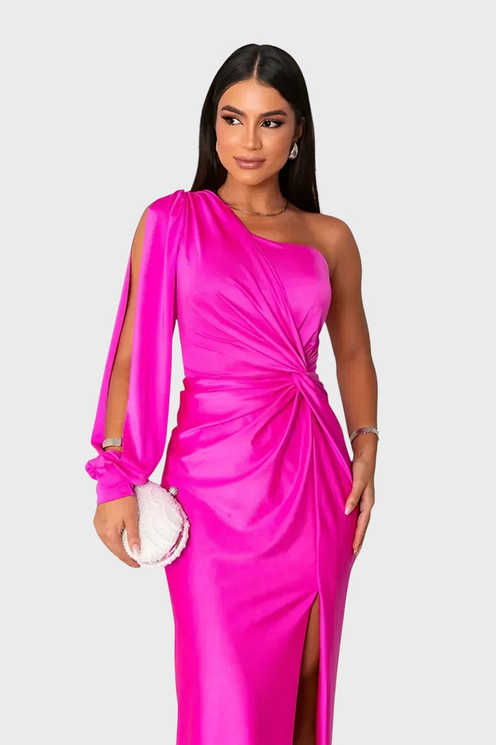 Ивета™ - Стилна сатенена рокля за специални поводи