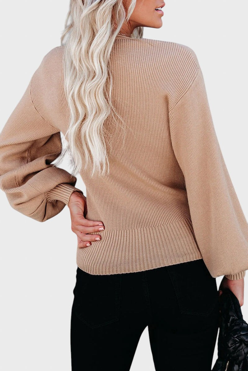 Каталина™ - Удобен пуловер с оребрена плетка