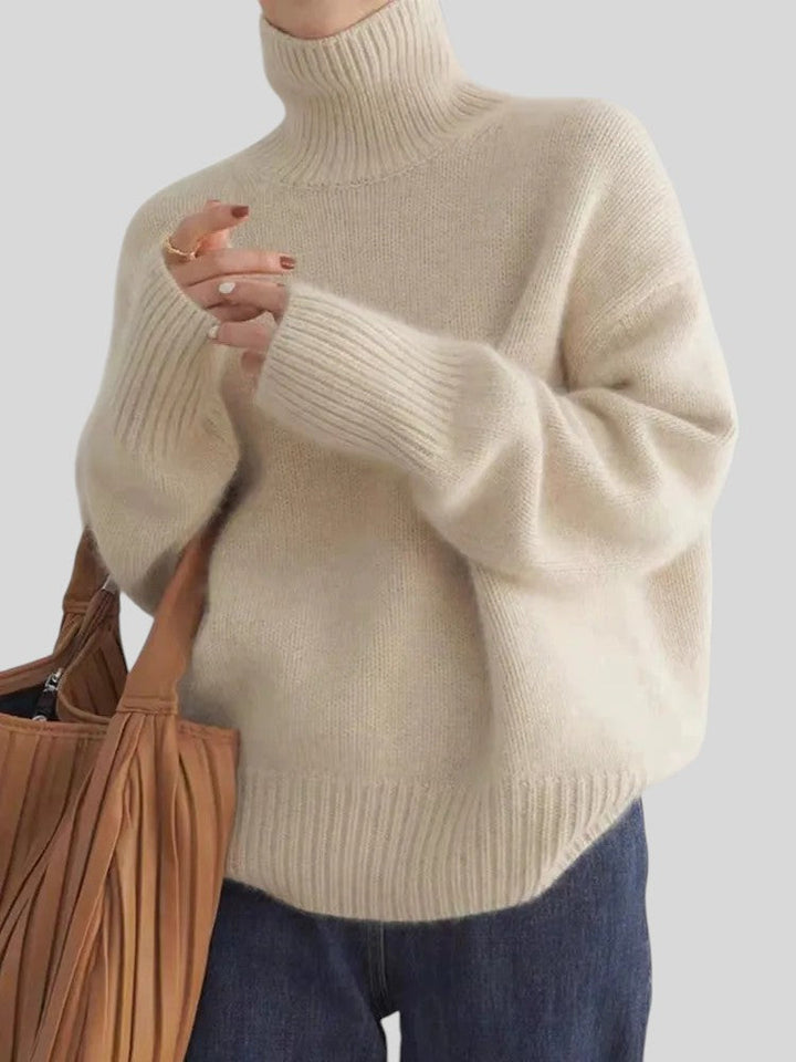 Йорданка™ - Луксозен кашмирен пуловер с висока яка