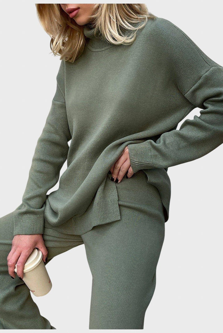 Елеонора™ - Удобен оувърсайз пуловер с поло яка