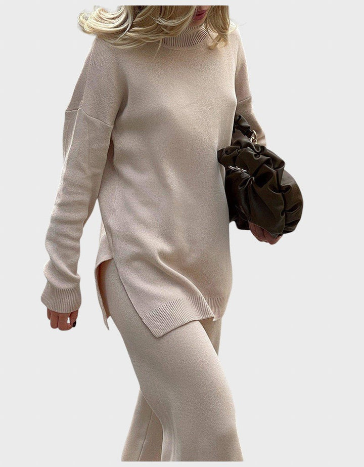 Елеонора™ - Удобен оувърсайз пуловер с поло яка