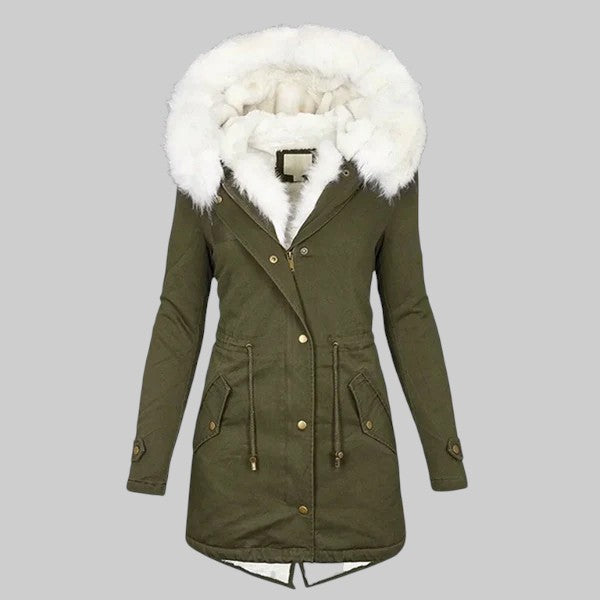Ленка - Зимно палто с топла изкуствена кожа