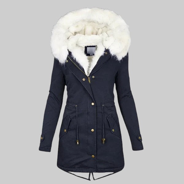 Ленка - Зимно палто с топла изкуствена кожа