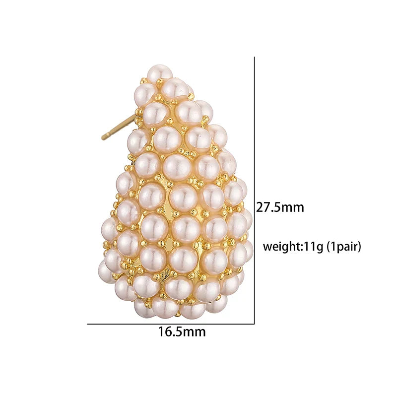 Елегантни класически обеци с перли за ежедневна употреба