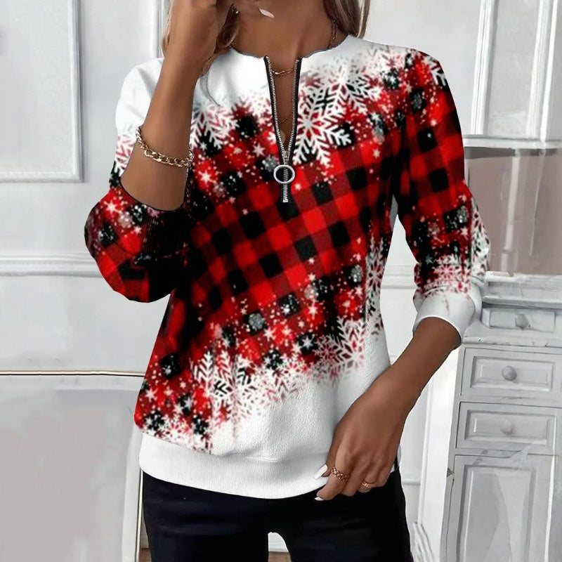 Удобна Коледна Риза с Дълги Ръкави за Стилно Облекло