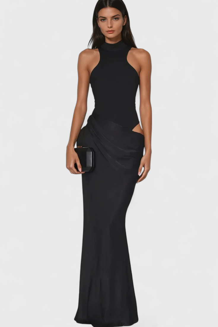 Леона Макси Рокля с Изтънчен Стил и Издължен Силует