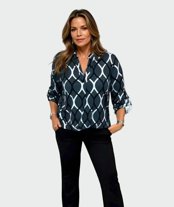 Елегантна кежуал риза с дълги ръкави