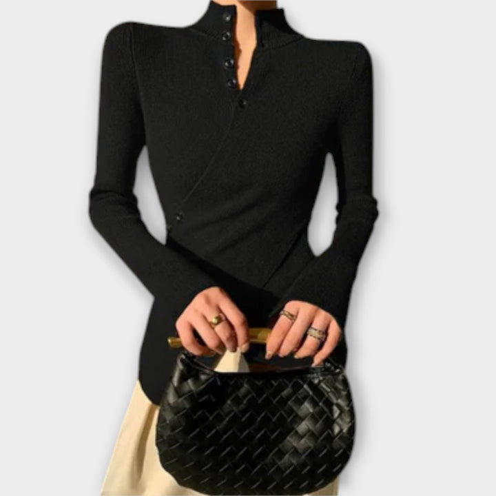 Мичико – Стилна Slim Fit Плетена Блуза