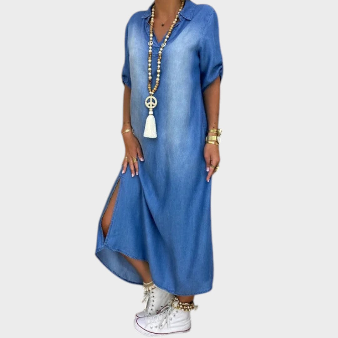 Maja™ – Stylish Denim Dress with Side Slit

Мая™ – Стилна дънкова рокля с цепка отстрани