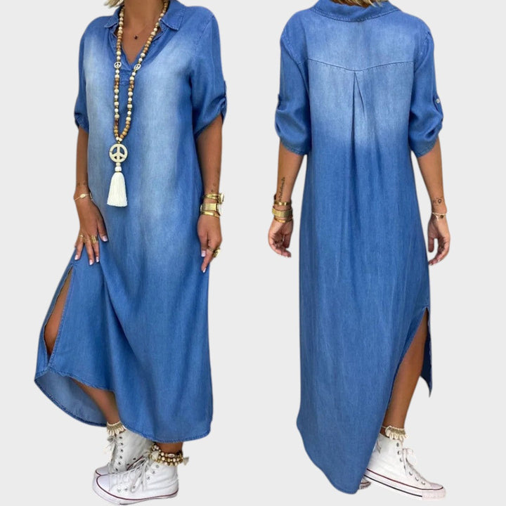 Maja™ – Stylish Denim Dress with Side Slit

Мая™ – Стилна дънкова рокля с цепка отстрани