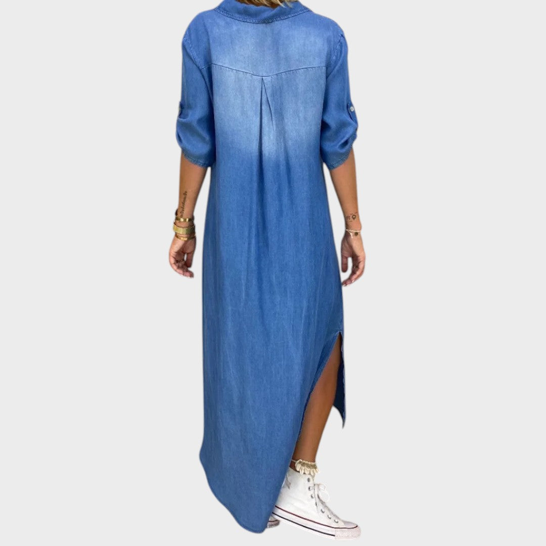 Maja™ – Stylish Denim Dress with Side Slit

Мая™ – Стилна дънкова рокля с цепка отстрани