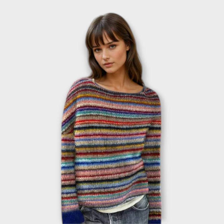 Manonin - Comfortable Striped Sweater for Everyday Wear

Маноин - Удобен райе пуловер за ежедневно носене