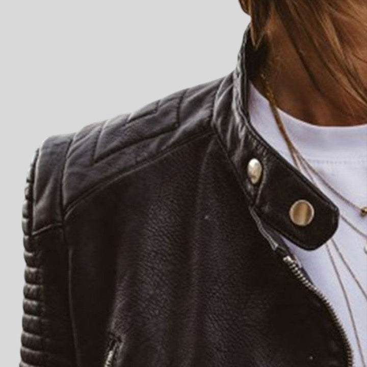 Жана™ - Стилно кожено палто за елегантен вид