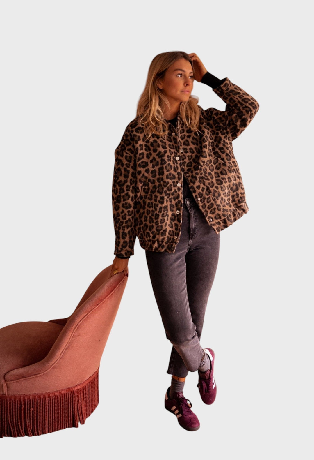 Здравка™ - Стилно палто с леопардов принт за всеки повод